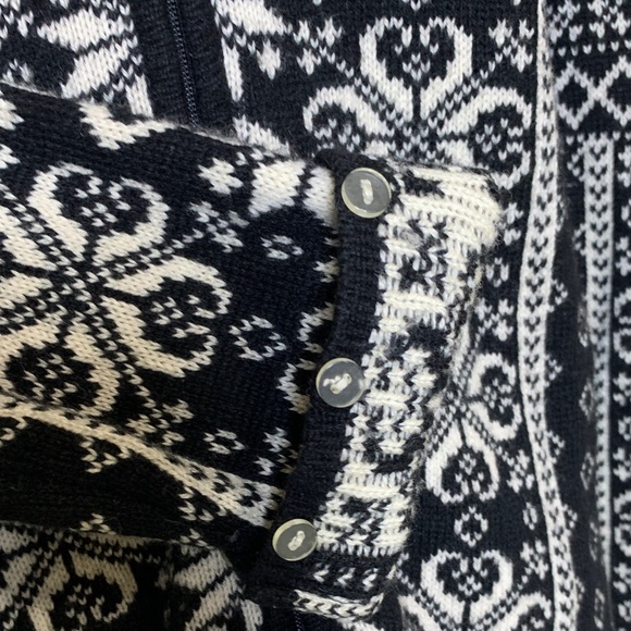 Bloomingdale's Dale of Norway Style  Wool Cashmere Zip Up Sweater Jacket Size XL - Picture 4 of 8